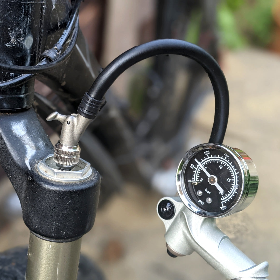 Arkham Bicycle Pump Damper Pump Mini with Pressure Gauge, 300PSI